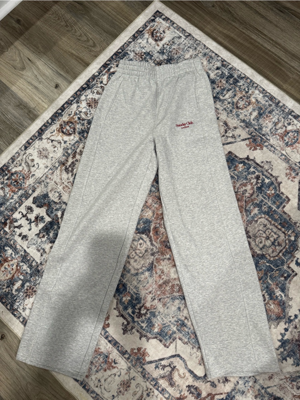Lounge Sunday Light Gray Sweatpants NWT